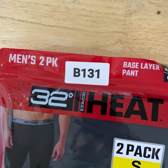 NEW 32 Degrees Men's S 2 Pack Base Layer Pants Small Black - Picture 5 of 5